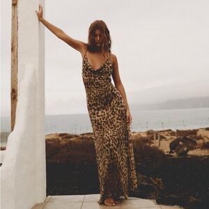 Zara Leopard Print Maxi Dress